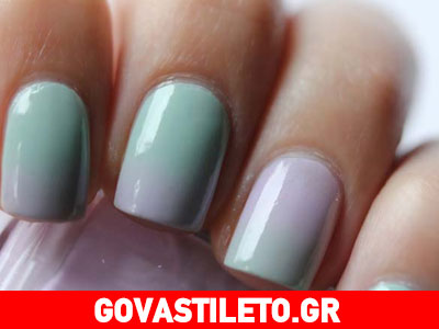 Ombre νύχια με απλές κινήσεις!